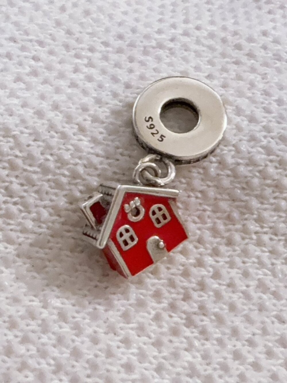 Christmas Cosy House Dangle Silver Charm For Pandora Bracelet or Necklace